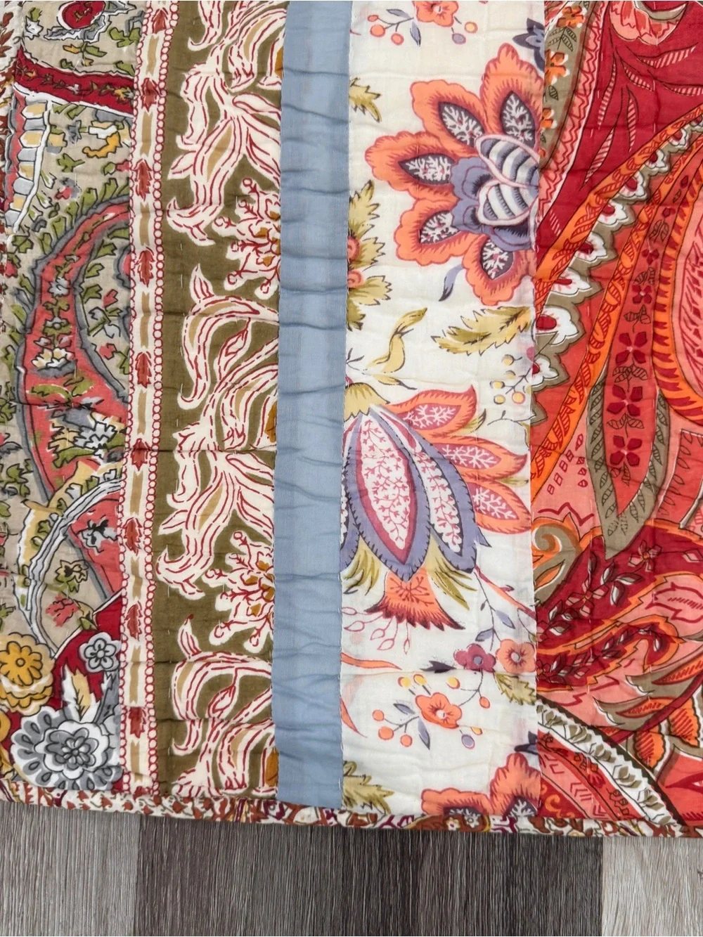 Pottery Barn Calistoga Quilted Pillow Shams Set Of 3 Standard Colorful Paisley
